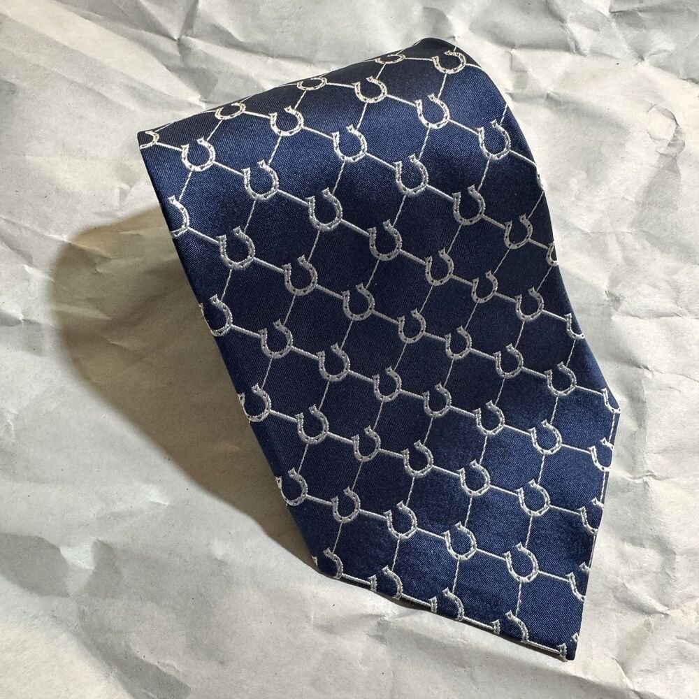 Indianapolis Colts Tie Mens 100% Silk Official NFL Necktie 58"x3.75"